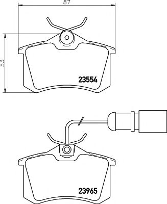 2355403 TEXTAR Колодки торм.зад ,Audi RS4 5/00-9/01