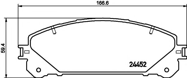 2445201 TEXTAR Колодки тормозные LEXUS NX/RX 08- перед.