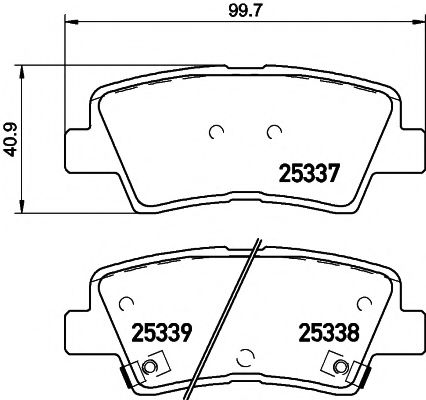 2533701 TEXTAR КОЛОДКИ ТОРМ. HYU SOLYARISI30I40KIA CEEDRIO 05-13