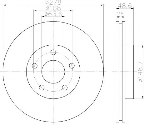 92237703 TEXTAR ДИСК ТОРМОЗНОЙ FORD FOCUSC-MAX 10-12