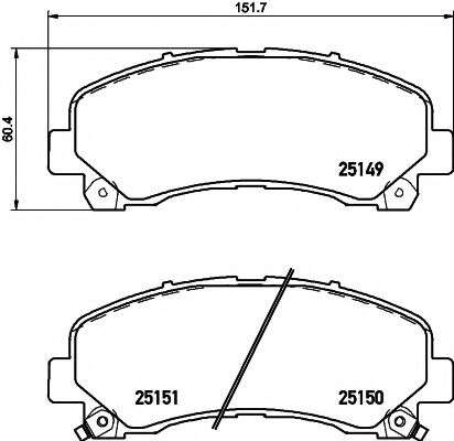 2514901 TEXTAR колодки торм.пер.