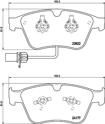 2382201 TEXTAR Колодки тормозные BENTLEY CONTINENTAL 03- перед.