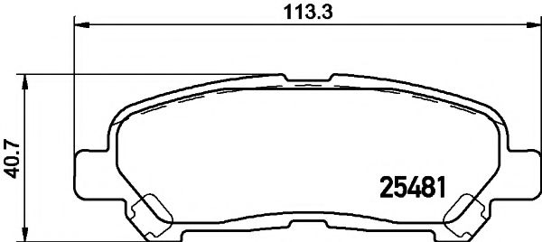 2548101 TEXTAR колодки торм.зад toyota highlander 09-