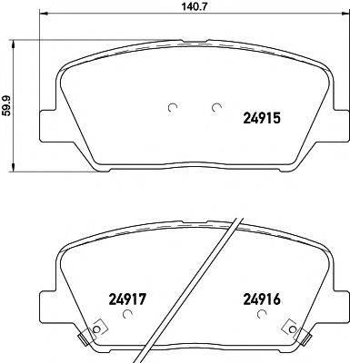 2491501 TEXTAR Колодки передние