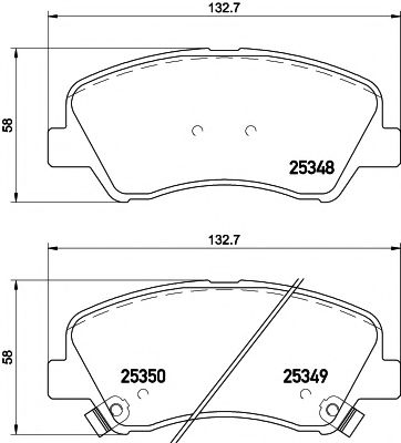 2534801 TEXTAR Колодки тормозные HYUN/KIA SOLARIS/RIO 10- перед.