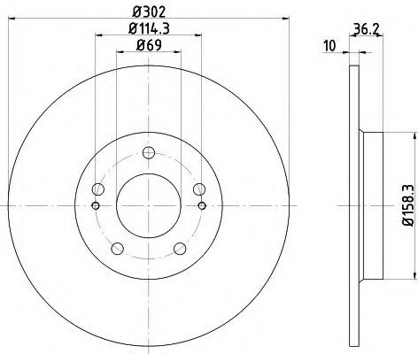 92267403 TEXTAR диск тормозной задний mitsubishi outlander-12