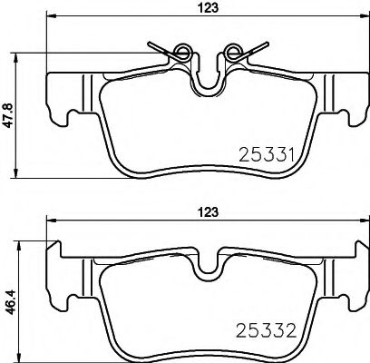 2533101 TEXTAR колодки тормозные дисковые bmw: 2 active tourer 14-, i3 13-