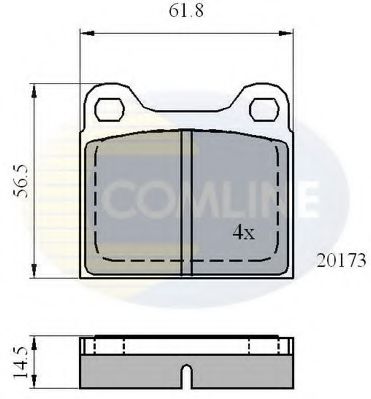 CBP0731 COMLINE Комплект тормозных колодок, дисковый тормоз