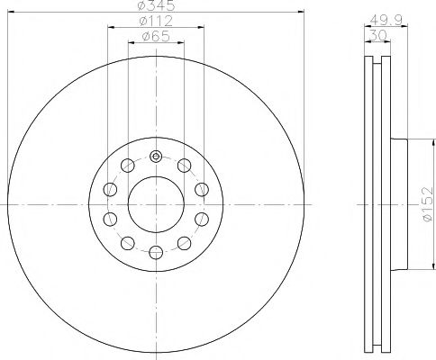 8DD355109541 HELLA PAGID диск тормозной