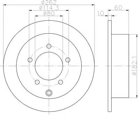 8DD355119181 HELLA PAGID диск тормозной зад (черный) min2