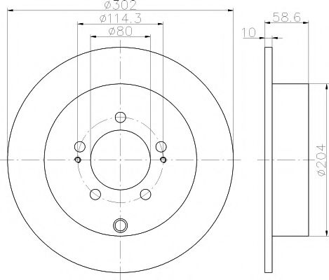 8DD355119061 HELLA PAGID диск тормозной citroen c-crossermitsubishi outlanderasxpeugeot 4007 задний