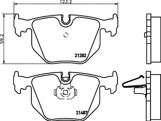 8DB355006691 HELLA PAGID колодки тормозные bmw x3 e83x5 e533 e46 2.53.0range rover iii 02- задние