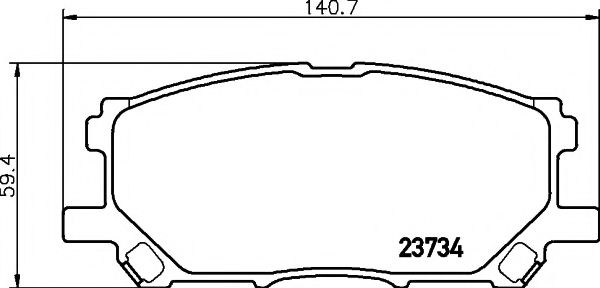 8DB355010071 HELLA PAGID колодки тормозные lexus rx300rx330rx350 03>08rx400h 05>09 передние