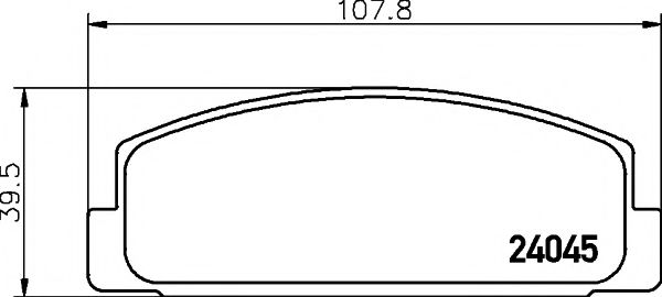 8DB355011131 HELLA PAGID колодки тормозные mazda 6 02>323 96>626 92>02 (с установ.пруж.) задние