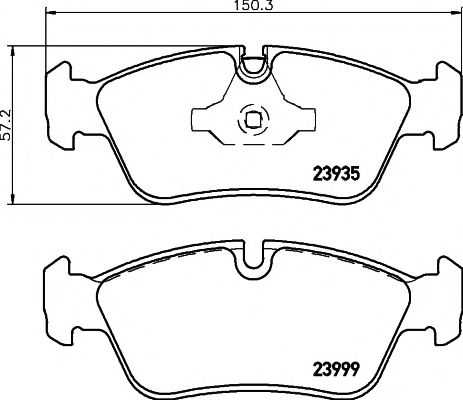 8DB355011281 HELLA PAGID колодки тормозные дисковые