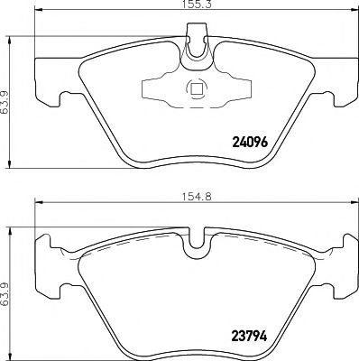 8DB355011941 HELLA PAGID колодки тормозные дисковые