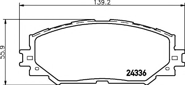 8DB355006861 HELLA PAGID колодки тормозные toyota auris 1.4-1.6 07-corolla 1.4 07-rav 4 06- передние