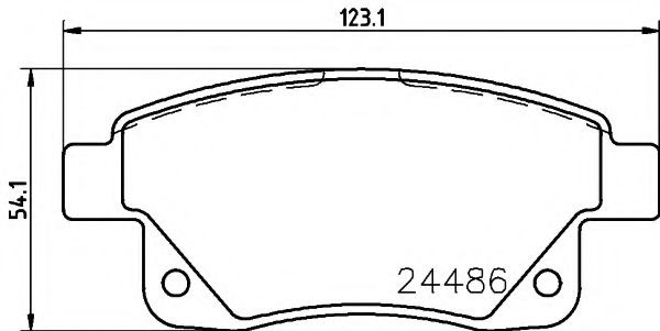 8DB355012781 HELLA PAGID колодки тормозные ford transit 06- задние с датчиком