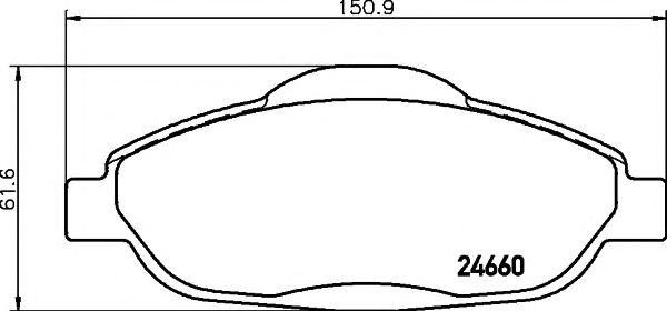 8DB355013911 HELLA PAGID колодки тормозные peugeot 308 07-3008 09- передние