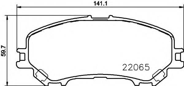 8DB355021691 HELLA PAGID Комплект тормозных колодок, дисковый тормоз