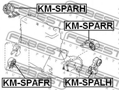 Подушка (опора) двигателя правая на Киа Спектра (KIA Spectra)