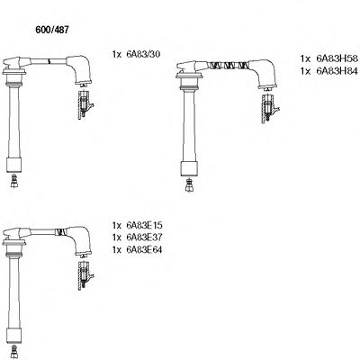 600487 BREMI br-_к-кт проводов hyundai sonatatrajet 2.7i v6 01>