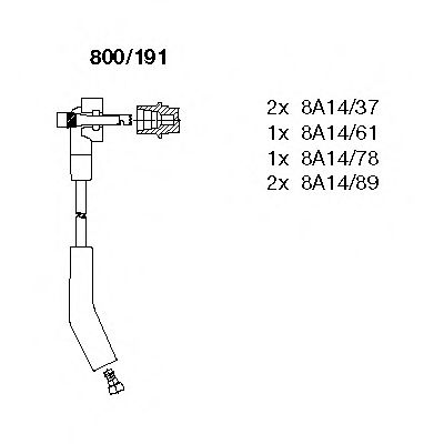 800191 BREMI Комплект проводов зажигания