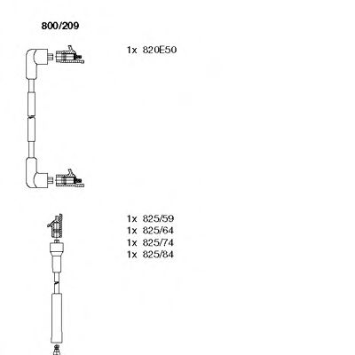 800209 BREMI высоковольт.провода комкт