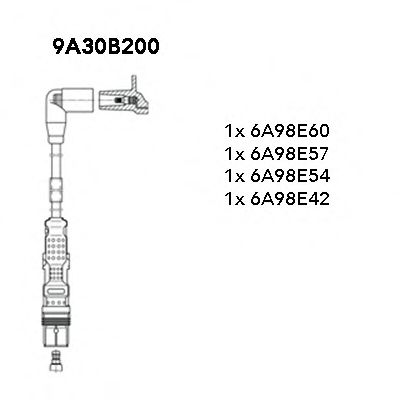 9A30B200 BREMI Комплект проводов зажигания AUDI SEAT SKODA VOLKSWAGEN