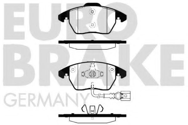 5502224770 EUROBRAKE Комплект тормозных колодок, дисковый тормоз