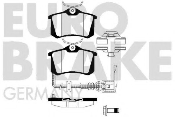 5502224781 EUROBRAKE Комплект тормозных колодок, дисковый тормоз