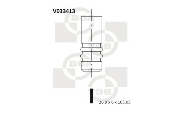 V033413 BGA Клапан двигателя впускной VAG 1.8T