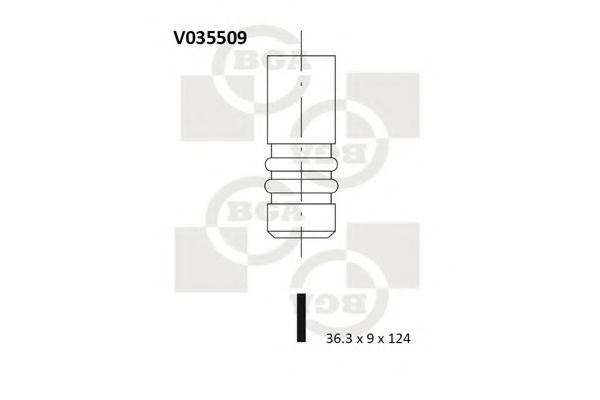 V035509 BGA клапан 36.3x9x123.9 ex frd transit 2.5d [4ab4ba4bc4ca4cc4fa4fb4fc4fd] 83-00