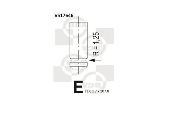 V517646 BGA Клапан двигателя выпускной RENAULT