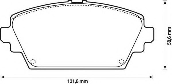 572428JAS JURID Колодки тормозные NISSAN PRIMERA (P12) 2>ALMERA TINO >5 передние