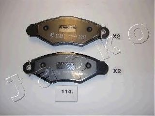 50114 JAPKO колодки тормозные дисковые передние, комплект