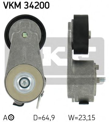 VKM34200 SKF Натяжитель ремня приводного FORD MONDEOGALAXY 1.8D 6-