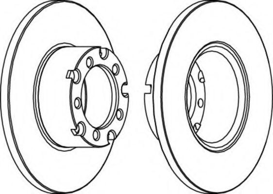 FCR116A FERODO диск торм 28088x1678.5 5n·omn mb