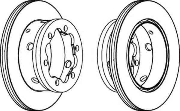 FCR191A FERODO тормозной диск. mercedesvolkswagen sprinterlt 46