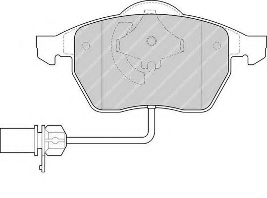 FDB1323 FERODO колодки дисковые п. audi a6 1.8t2.02.5tdi 97-02,vw passat 1.6-2.5tdi 98>