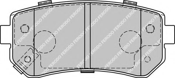 FDB1956 FERODO колодки дисковые задн. hyundai accent,kia rio 1.4i1.6i 16v1.5crdi 05>