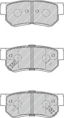 FDB4247 FERODO колодки дисковые з. kia magentis 01>,hyundai sonata 2.0-2.7 98>