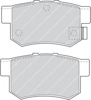 FDB956 FERODO Тормозные колодки дисковые HONDA CIVIC/CR-V/JAZZ -06/-13 задн.