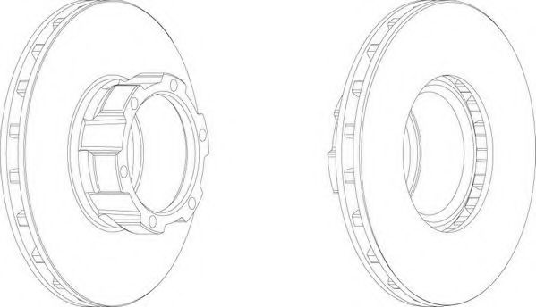 FCR162A FERODO тормозной диск перед mercedes vario 96-06