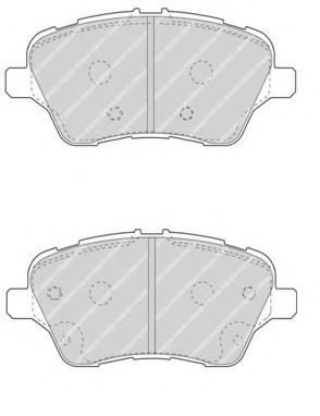 FDB4612 FERODO колодки тормозные ford b-maxfiesta 12-transit courier 14- передние