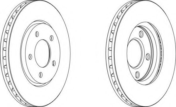 DDF1214 FERODO диск тормозной chrysler voyager iv 00-, dodge car