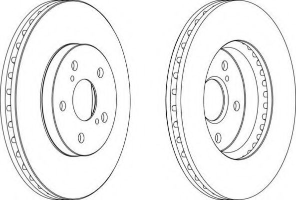 DDF1446 FERODO Диск тормозной передний 296x28х49.2 Toyota CamryHarrierLexus RX Ferodo