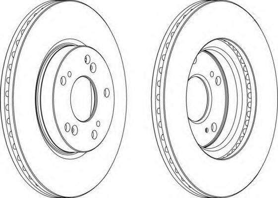 DDF1539 FERODO Диск тормозной HONDA CIVIC 05- 1.4-1.8 вент. перед.