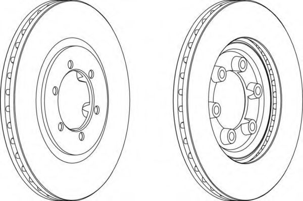 DDF1605 FERODO Диск тормозной 294x26 Daewoo Rexton Ferodo