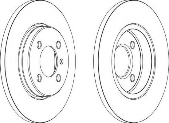 DDF062 FERODO Торм.диск пер.[26x12.7] 4 отв.(min 2)
